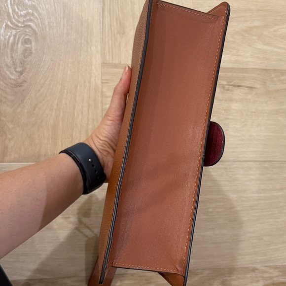 Coach Brown Crossbody Bag with Gold Accent - NO SHOULDER STRAP - Picture 3 of 7